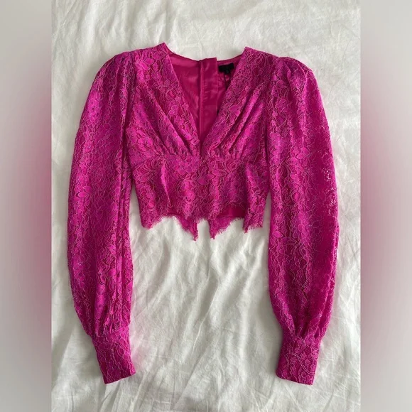 NBD Merlot Blouse in Magenta - Picture 3 of 6
